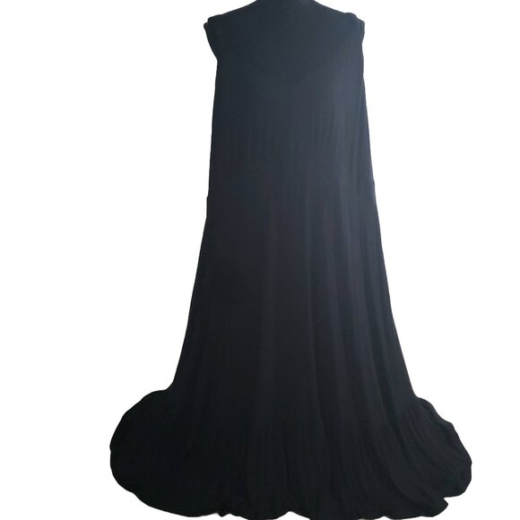 torrid Dresses & Skirts - Torrid Women's Black Ruffled Hem  Sleeveless Maxi Dress Size 6